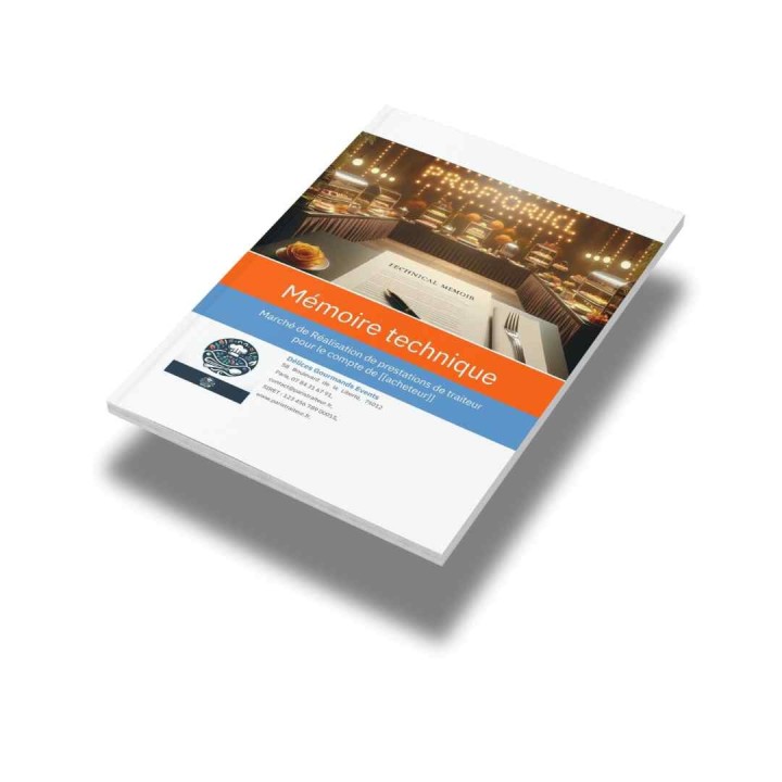Modèle de mémoire technique traiteur – Marchés publics