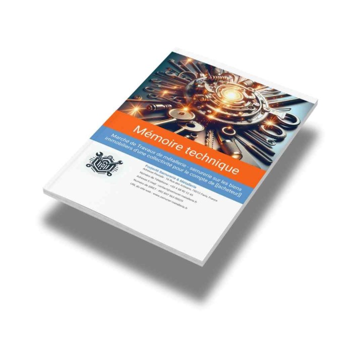 Modèle de mémoire technique métallerie – Marchés publics