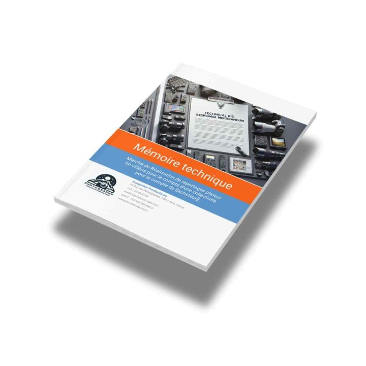 Modèle de mémoire technique photo-vidéo – Marchés publics