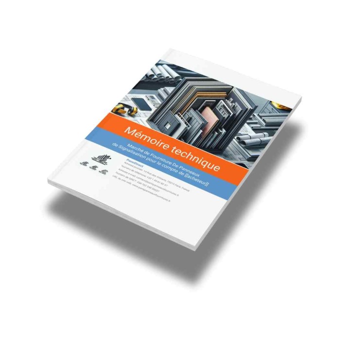 Modèle de mémoire technique fourniture de panneaux – Marchés publics
