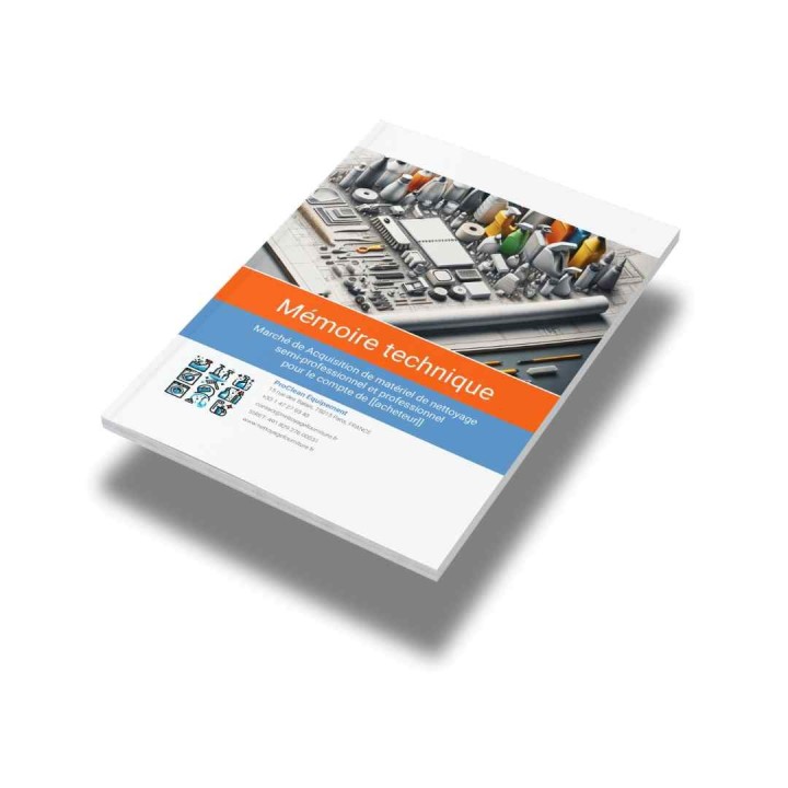 Modèle de mémoire technique fourniture de matériel de nettoyage – Marchés publics