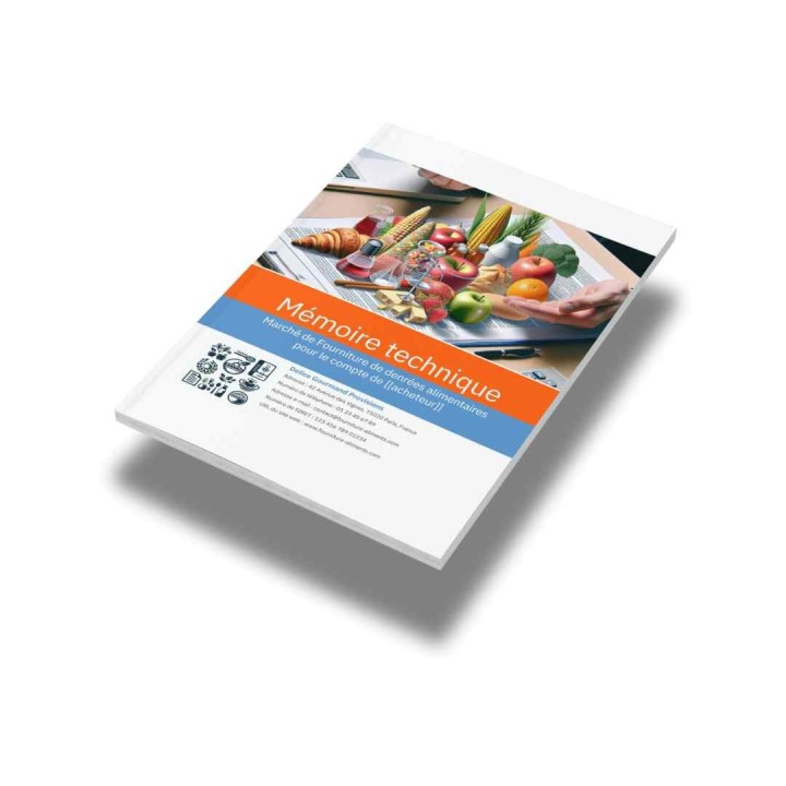 Modèle de mémoire technique fourniture d’aliments – Marchés publics