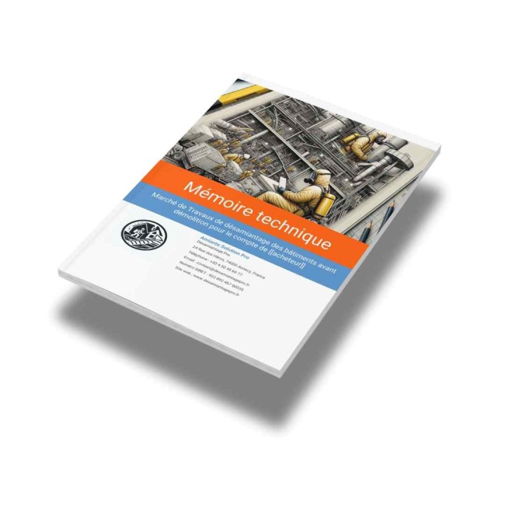 Modèle de mémoire technique désamiantage – Marchés publics