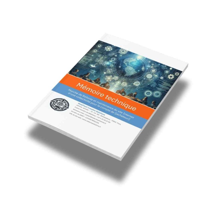 Modèle de mémoire technique création de site internet – Marchés publics