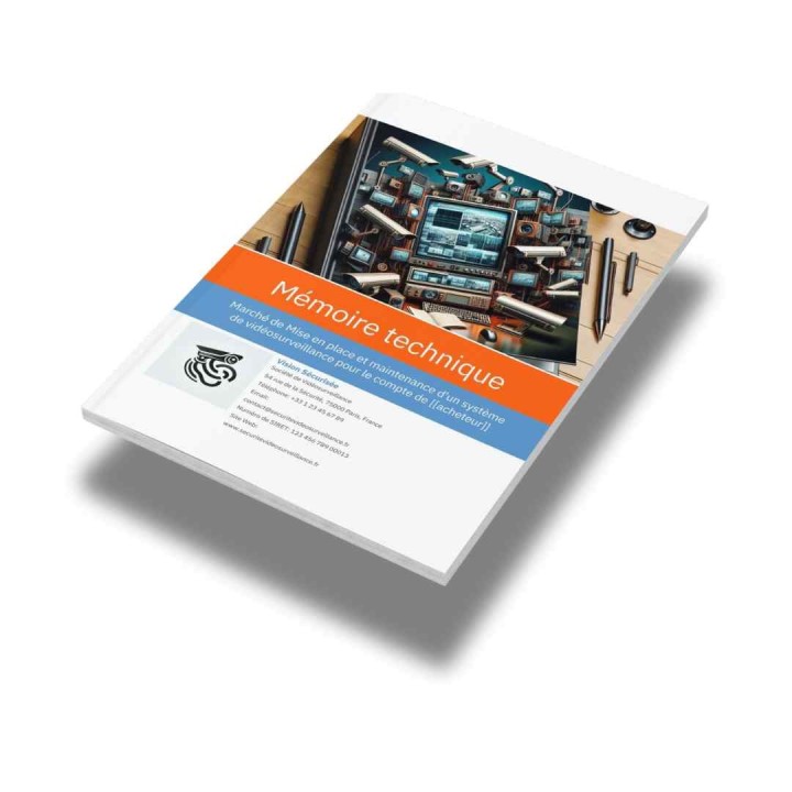 Modèle de mémoire technique vidéosurveillance – Marchés publics